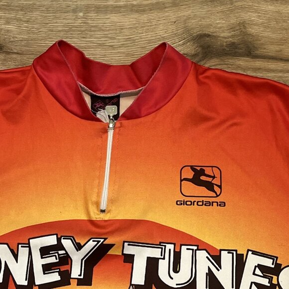 VTG 1993 Giordana Looney Tunes Cycling Jersey Italy 90s Bugs Bunny Daffy Tweety - Picture 4 of 15